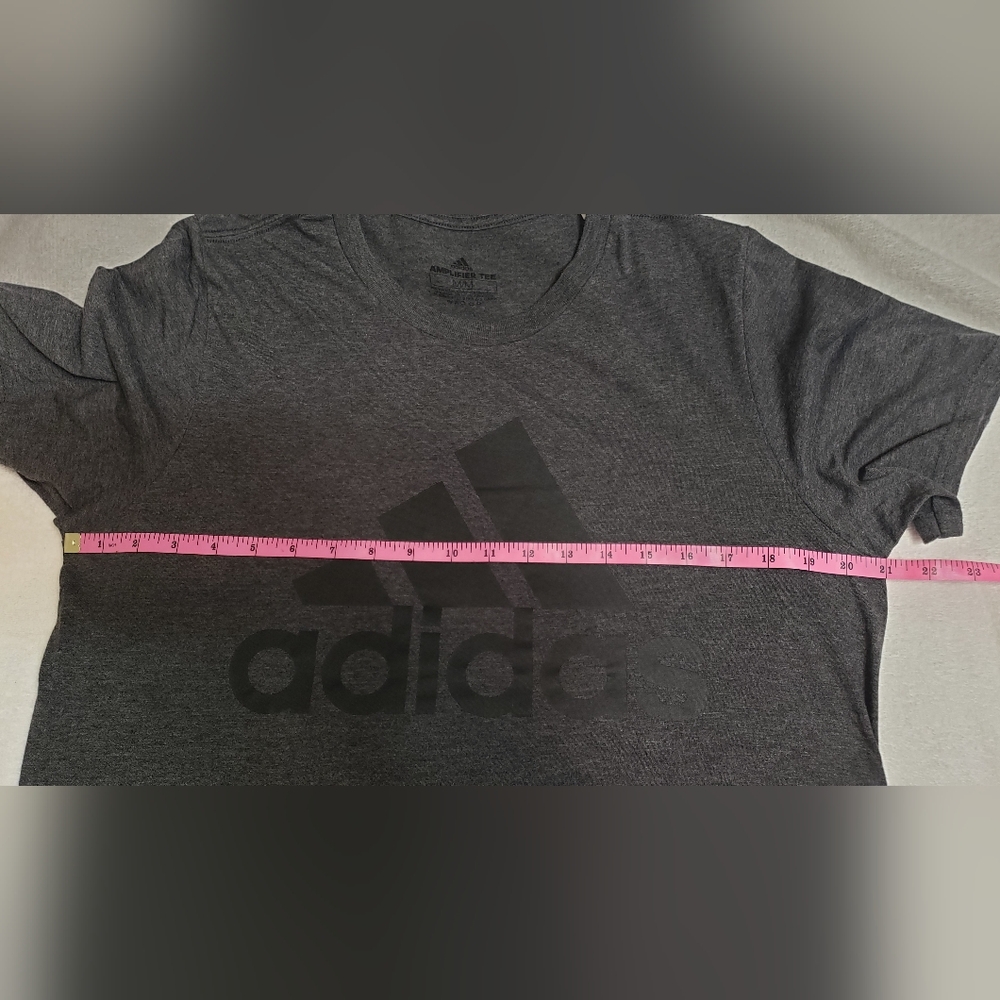Adidas Men's Classic Fit Amplifier T Shirt Short Sleeve Solid Grey Size M - Picture 9 of 10